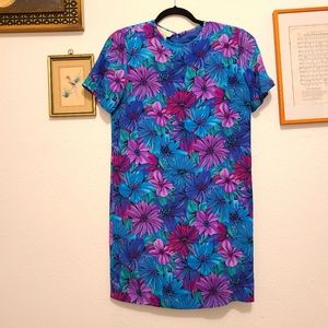 Vintage Spenser Jeremy Floral 100% Silk Dress 4